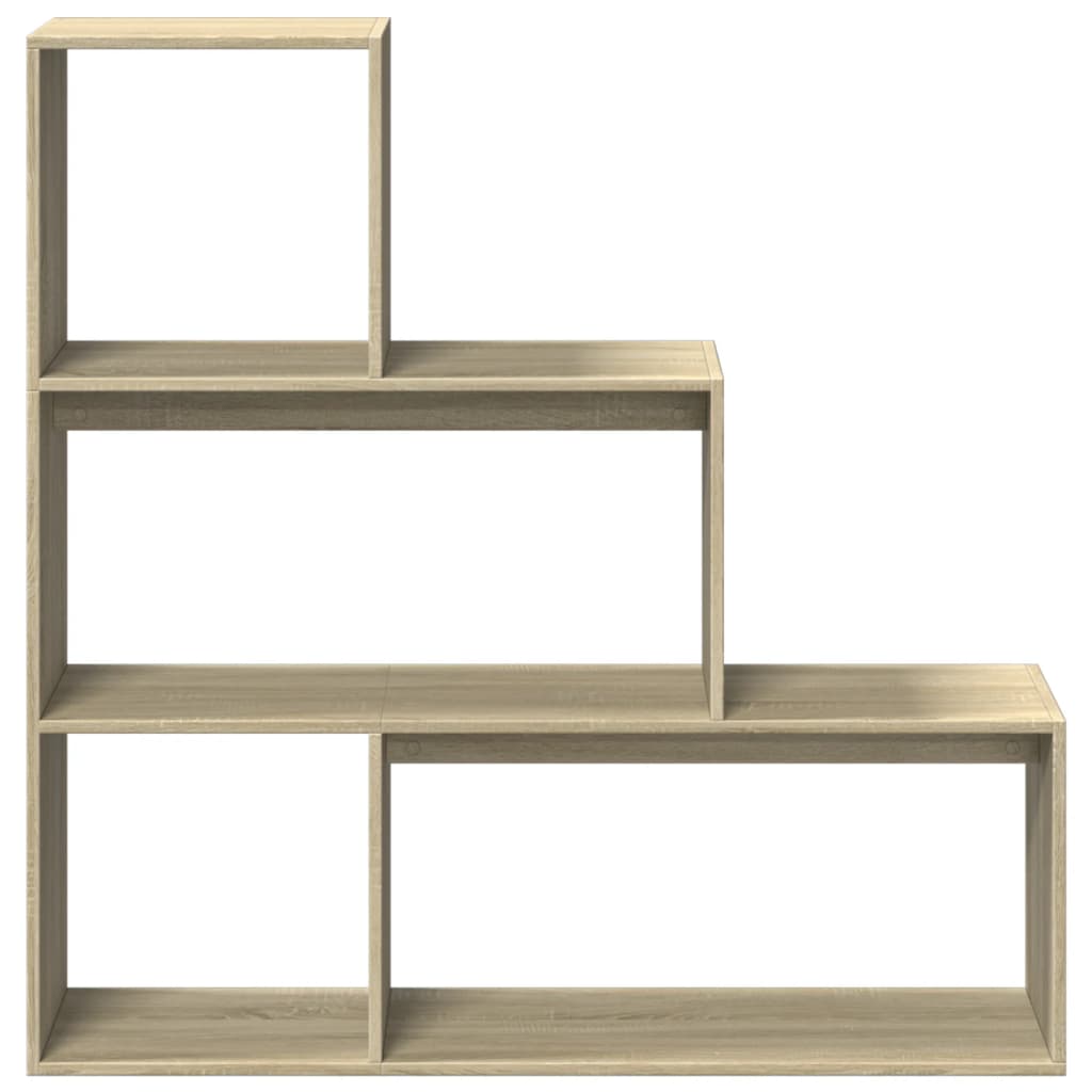Room divider/bookcase, oak, 123x29x123cm, wood, 3-tier