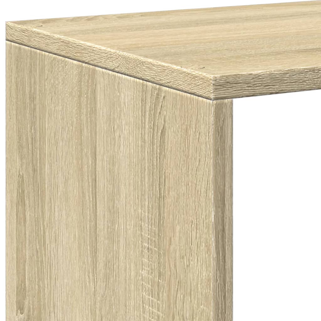 Room divider/bookcase, oak, 123x29x123cm, wood, 3-tier