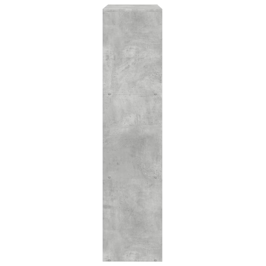 Telpu sadalītājs/grāmatu plaukts, betona pelēks, 123x29x123 cm, 3 līmeņi