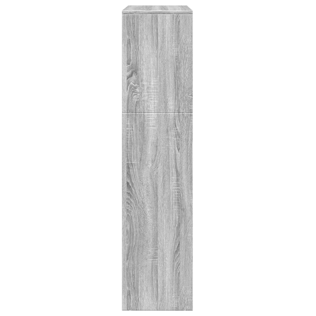 Room divider/bookcase, 3-tier, grey, 123x29x123cm, wood
