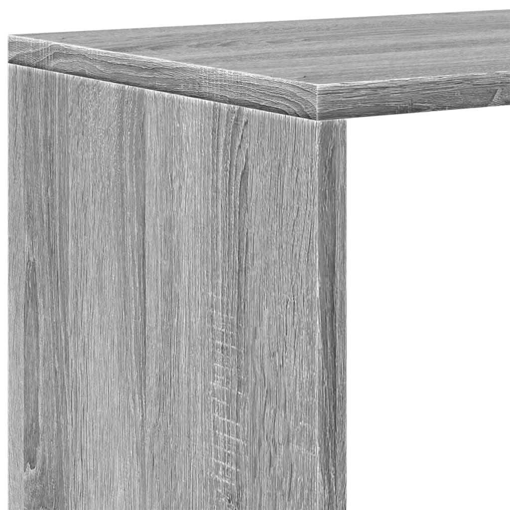 Room divider/bookcase, 3-tier, grey, 123x29x123cm, wood