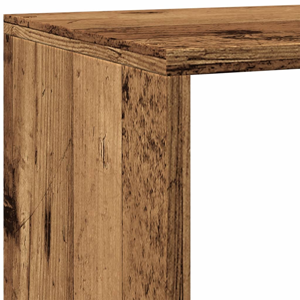 Plauktu siena/grāmatu skapis, koka, 143,5x29x143,5cm, 4 līmeņu