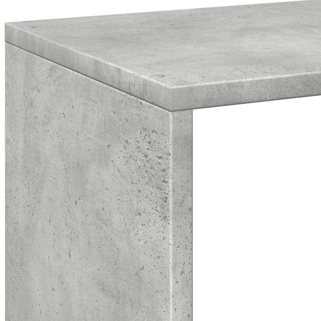 Kambario pertvara/knygų spinta, betono, 69,5x29x69,5cm, mediena