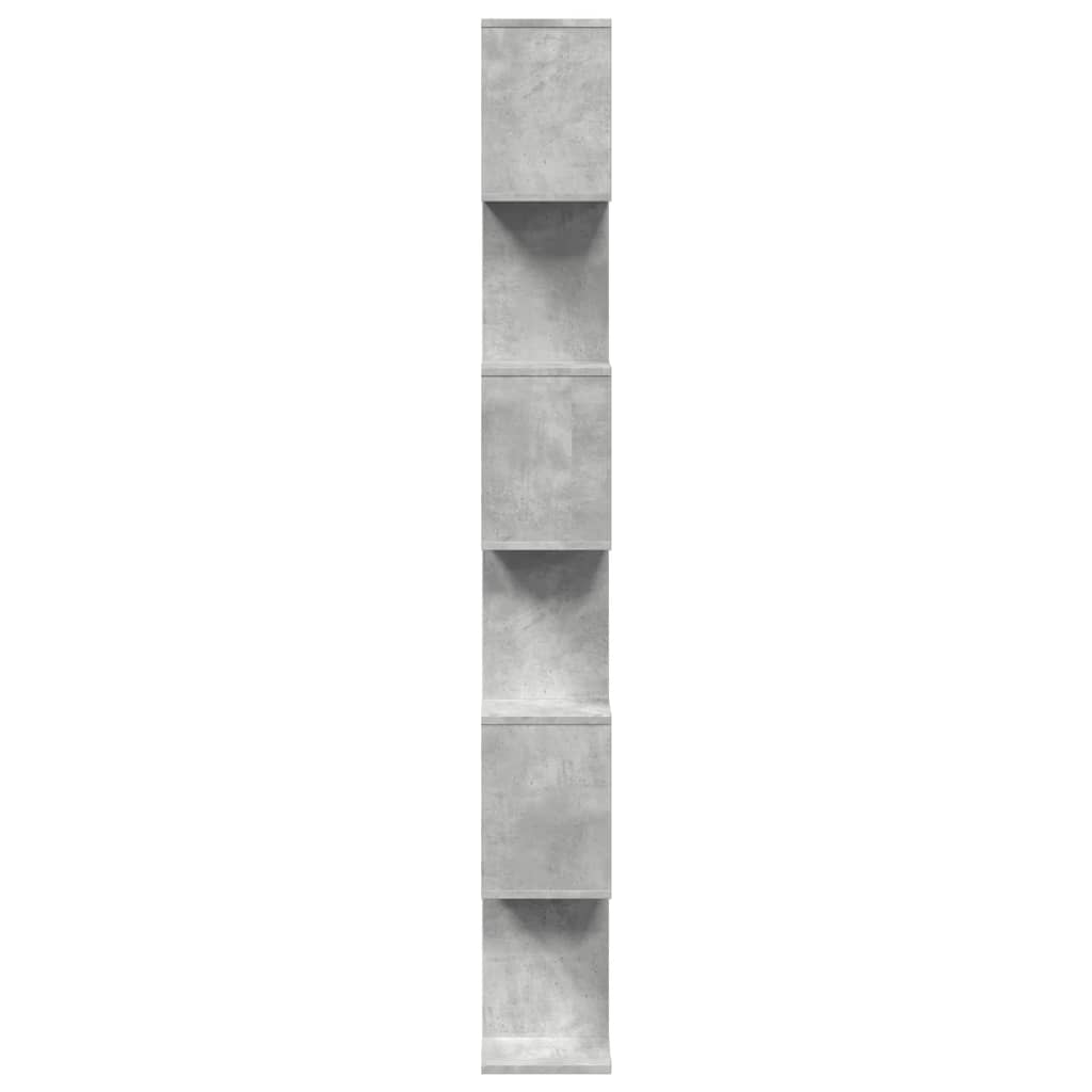 Pertvara/knygų spinta, betono pilka, 70x24x193cm, 6 pakopų