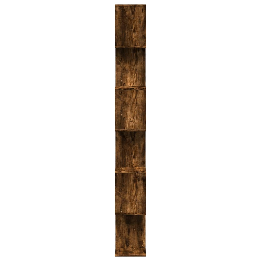 Pertvara/knygų spinta, dūminio ąžuolo, 70x24x193cm, 6 pakopų