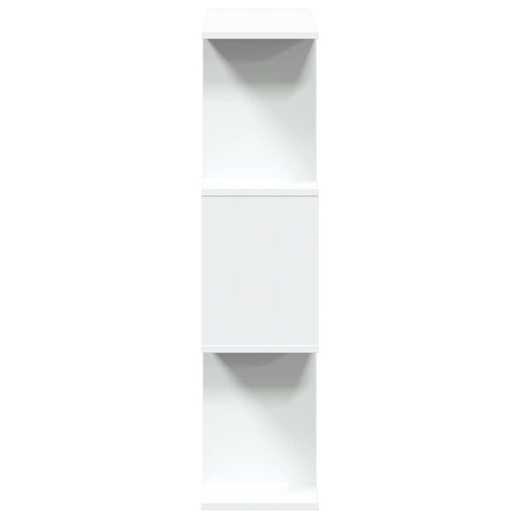 Kambario pertvara, knygų lentyna, 3 pakopų, balta, 70x24x97 cm, inžinerinė mediena