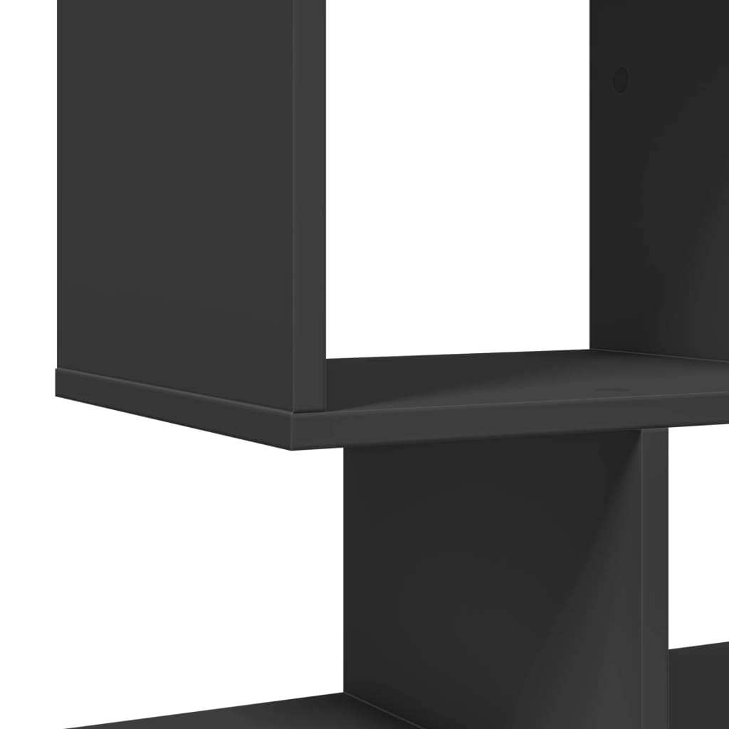 Kambario pertvara/knygų spinta, juoda, 92x29x112cm, mediena