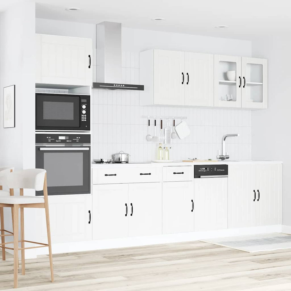 Virtuvinių spintelių komplektas, 7 dalių, Kalmar, balta