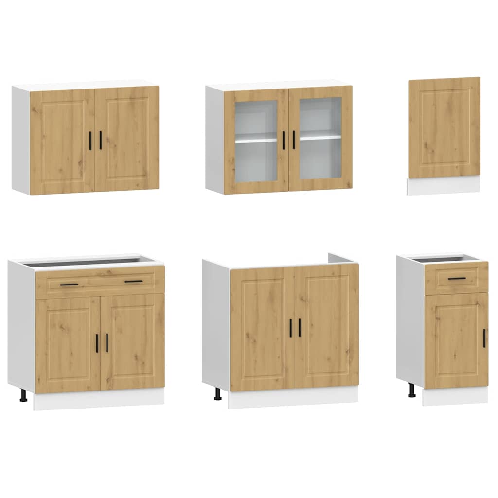Virtuvinių spintelių komplektas, 7 dalių, Kalmar, artisano