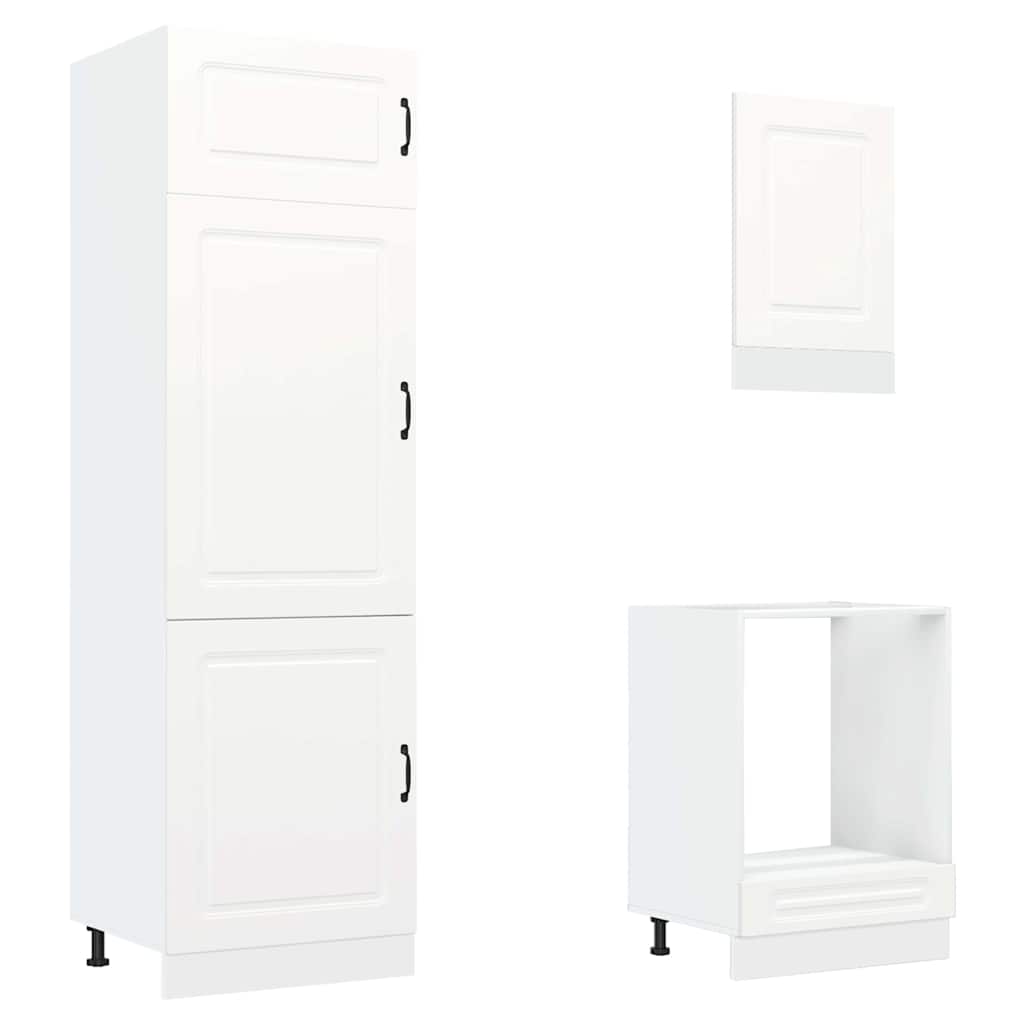 Virtuvinių spintelių komplektas, 7 dalių, Kalmar, balta