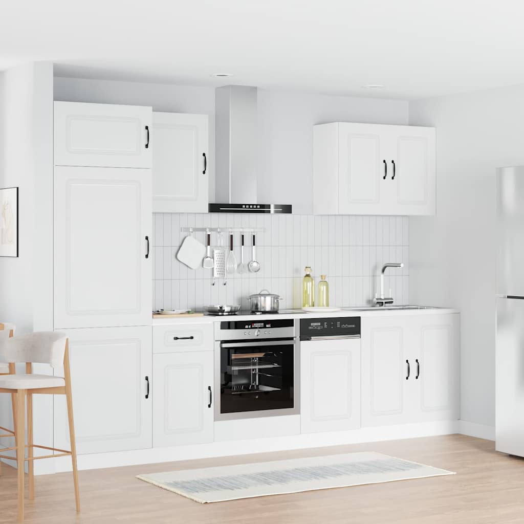 Virtuvinių spintelių komplektas, 7 dalių, Kalmar, balta