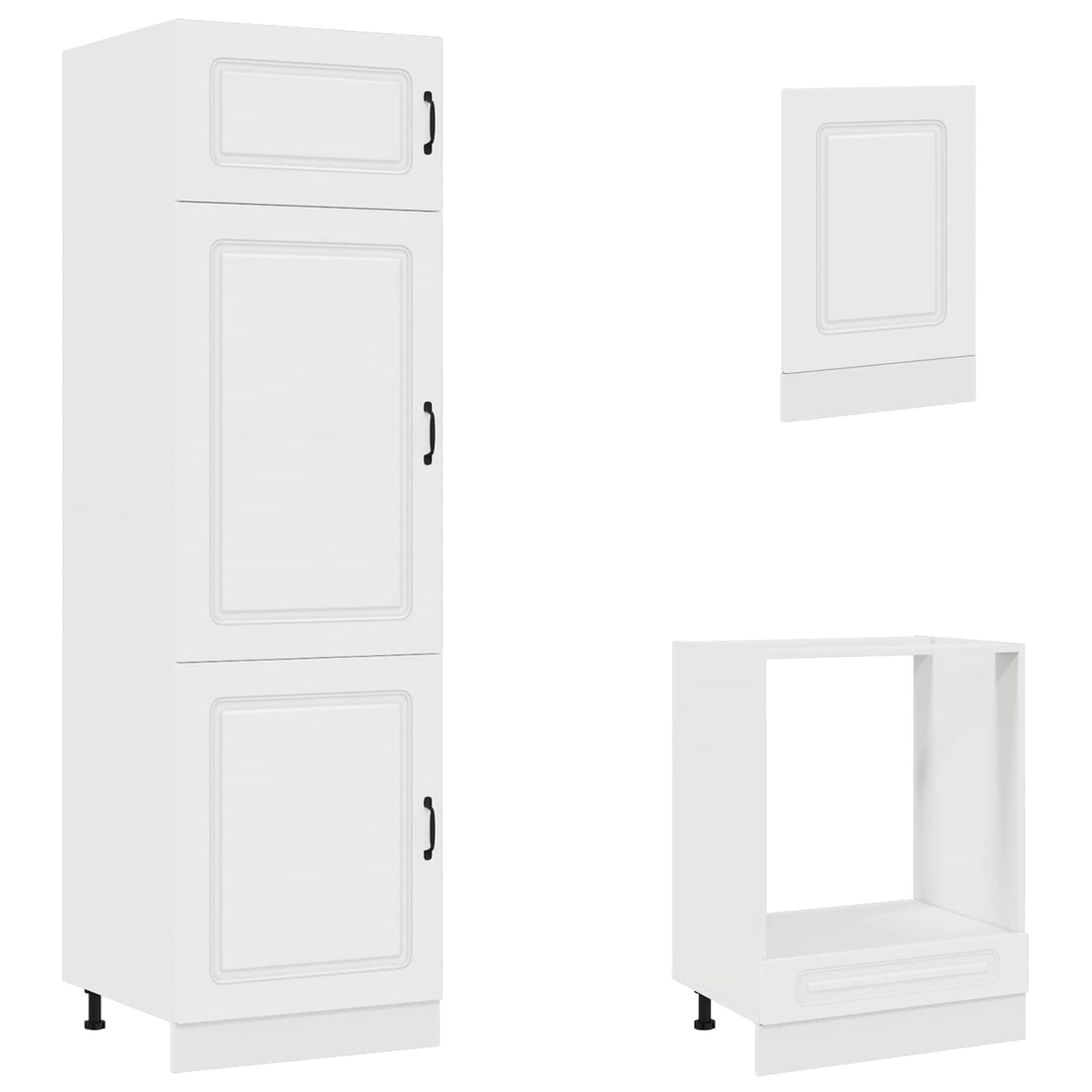 Virtuvinių spintelių komplektas, 7 dalių, Kalmar, balta
