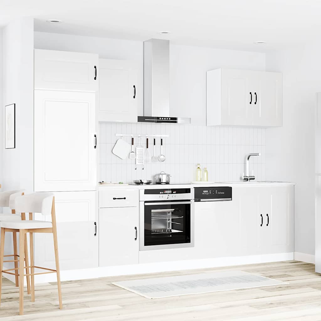Virtuves skapīšu komplekts, 7 daļas, Kalmar, balts