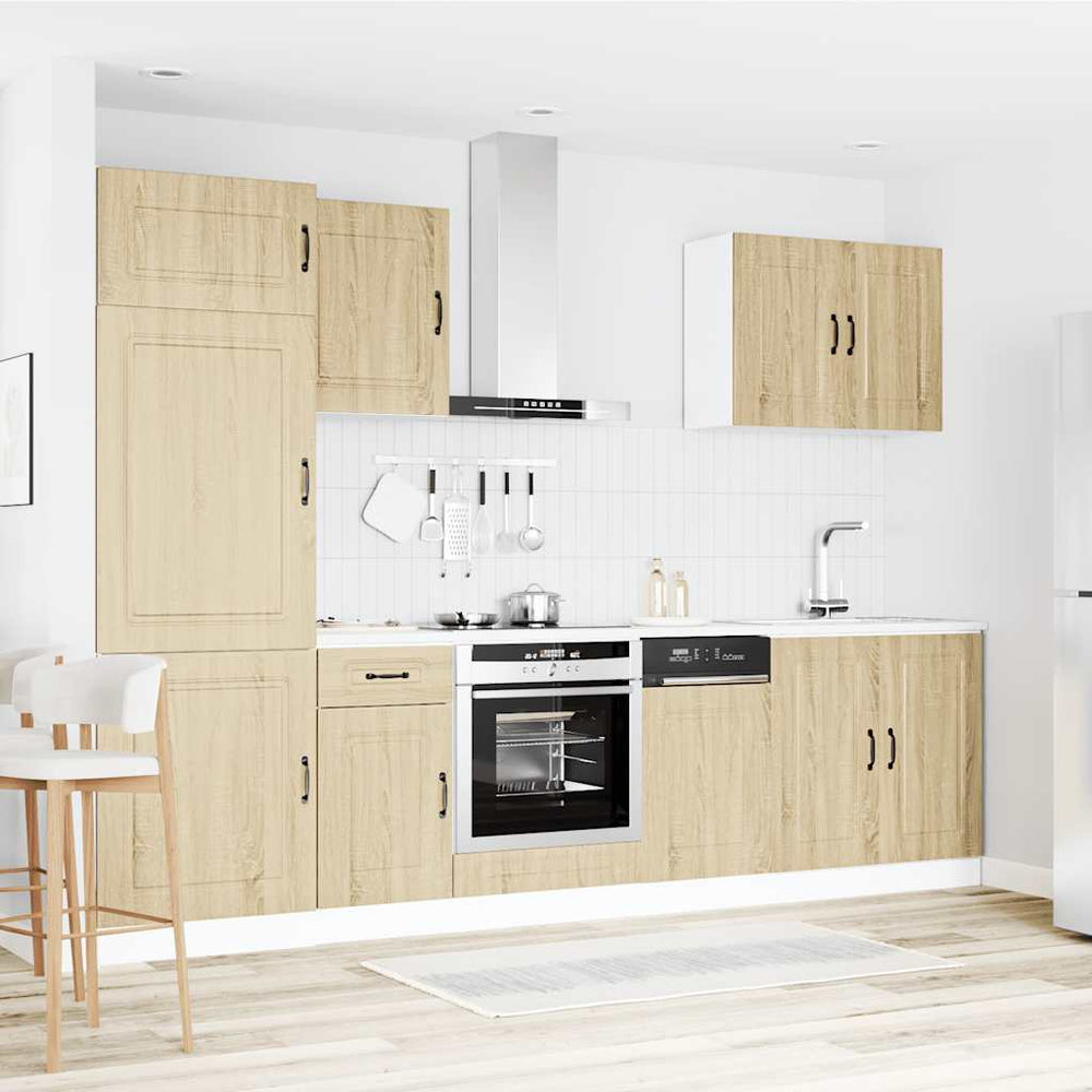 Virtuvinių spintelių komplektas, 7 dalių, Kalmar, ąžuolo