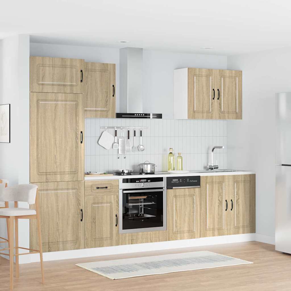 Virtuvinių spintelių komplektas, 7 dalių, Kalmar, ąžuolo