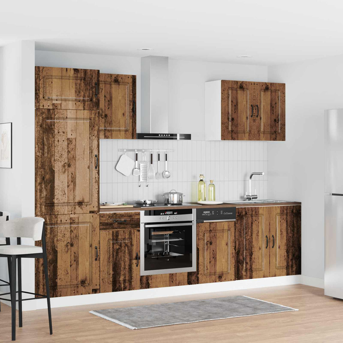 Kitchen Cabinet Set, 7-Piece, Kalmar, Wood
