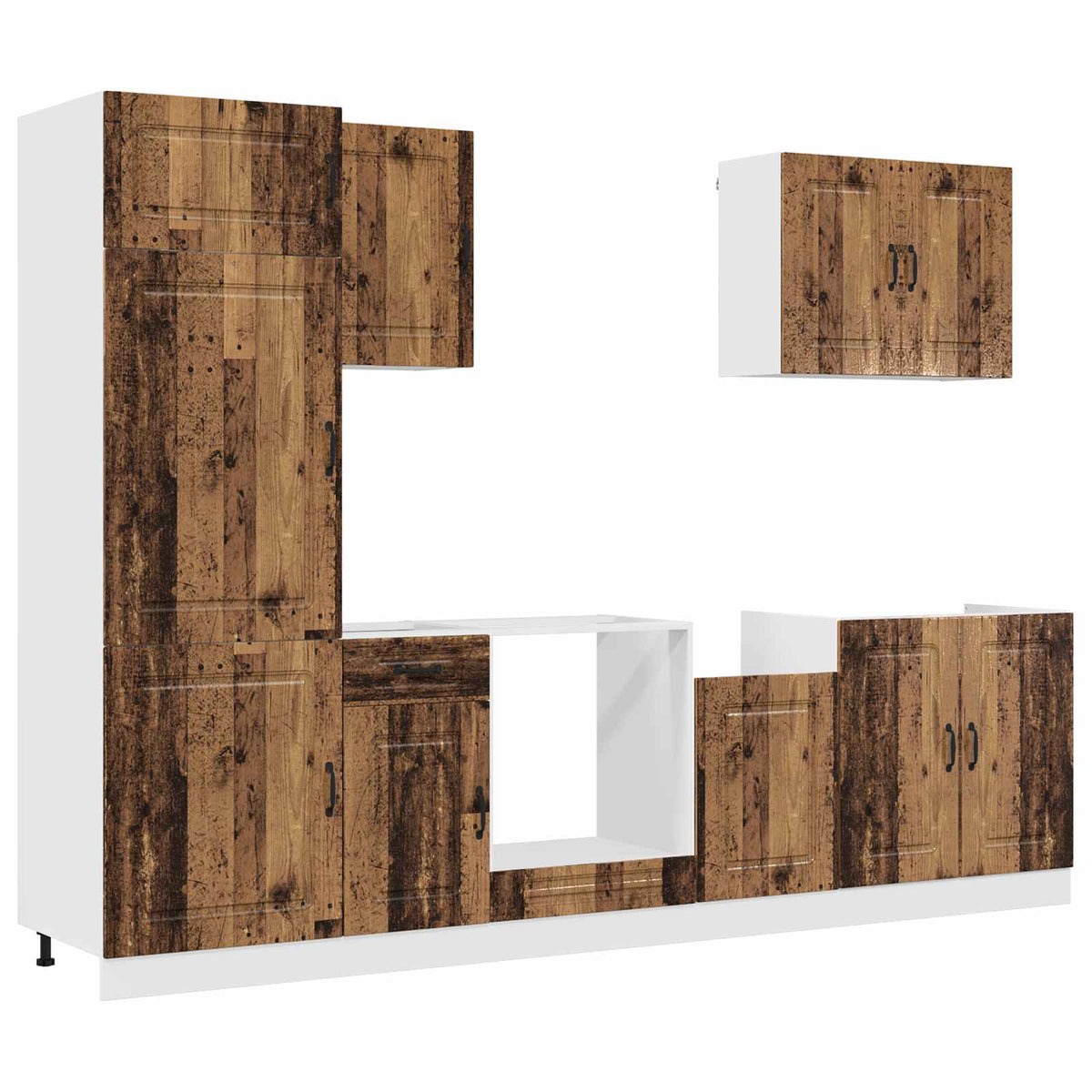 Kitchen Cabinet Set, 7-Piece, Kalmar, Wood