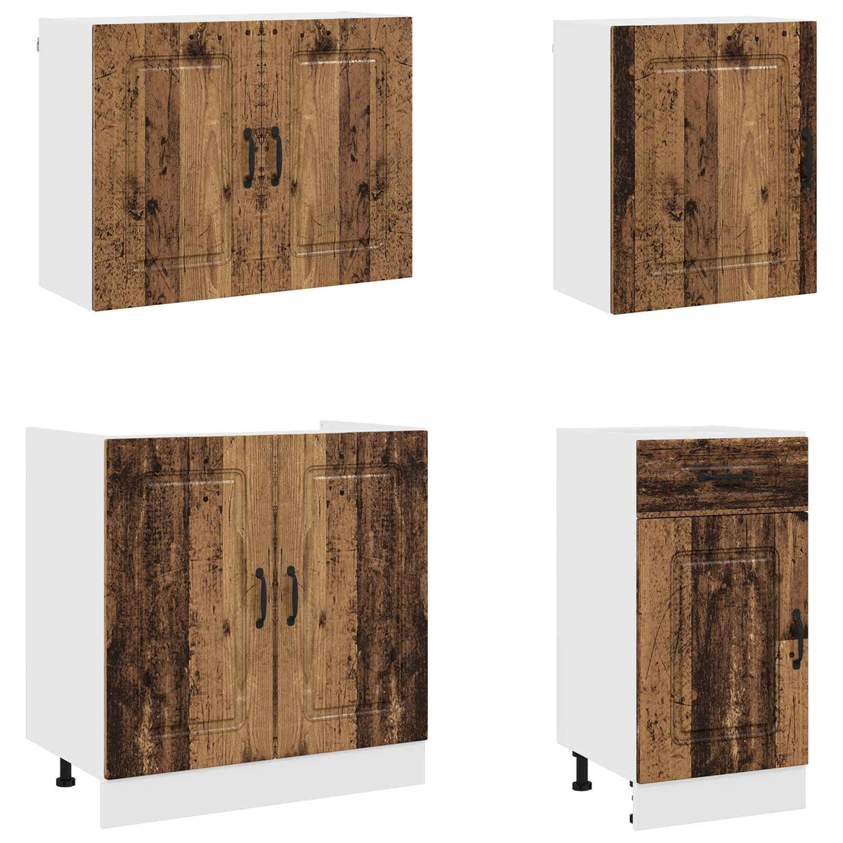 Kitchen Cabinet Set, 7-Piece, Kalmar, Wood
