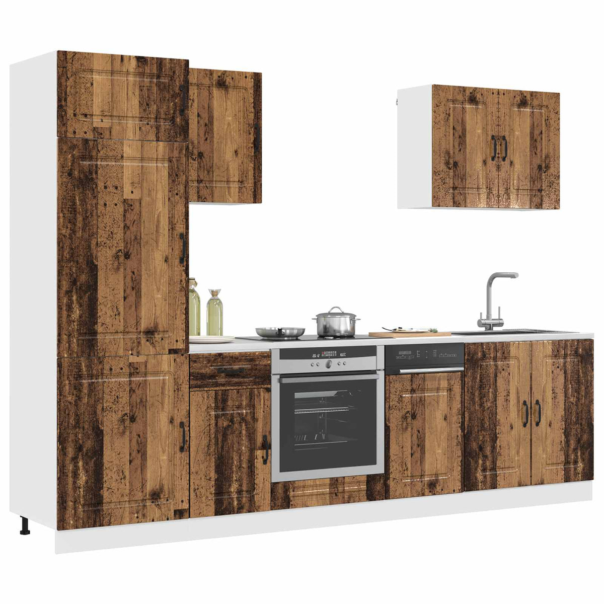 Kitchen Cabinet Set, 7-Piece, Kalmar, Wood