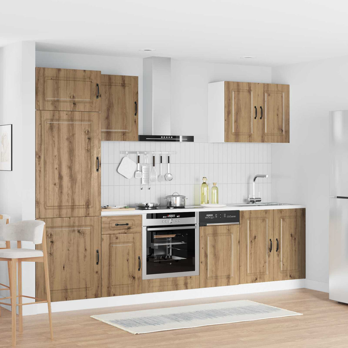 Virtuvinių spintelių komplektas, 7 dalių, Kalmar, artisano