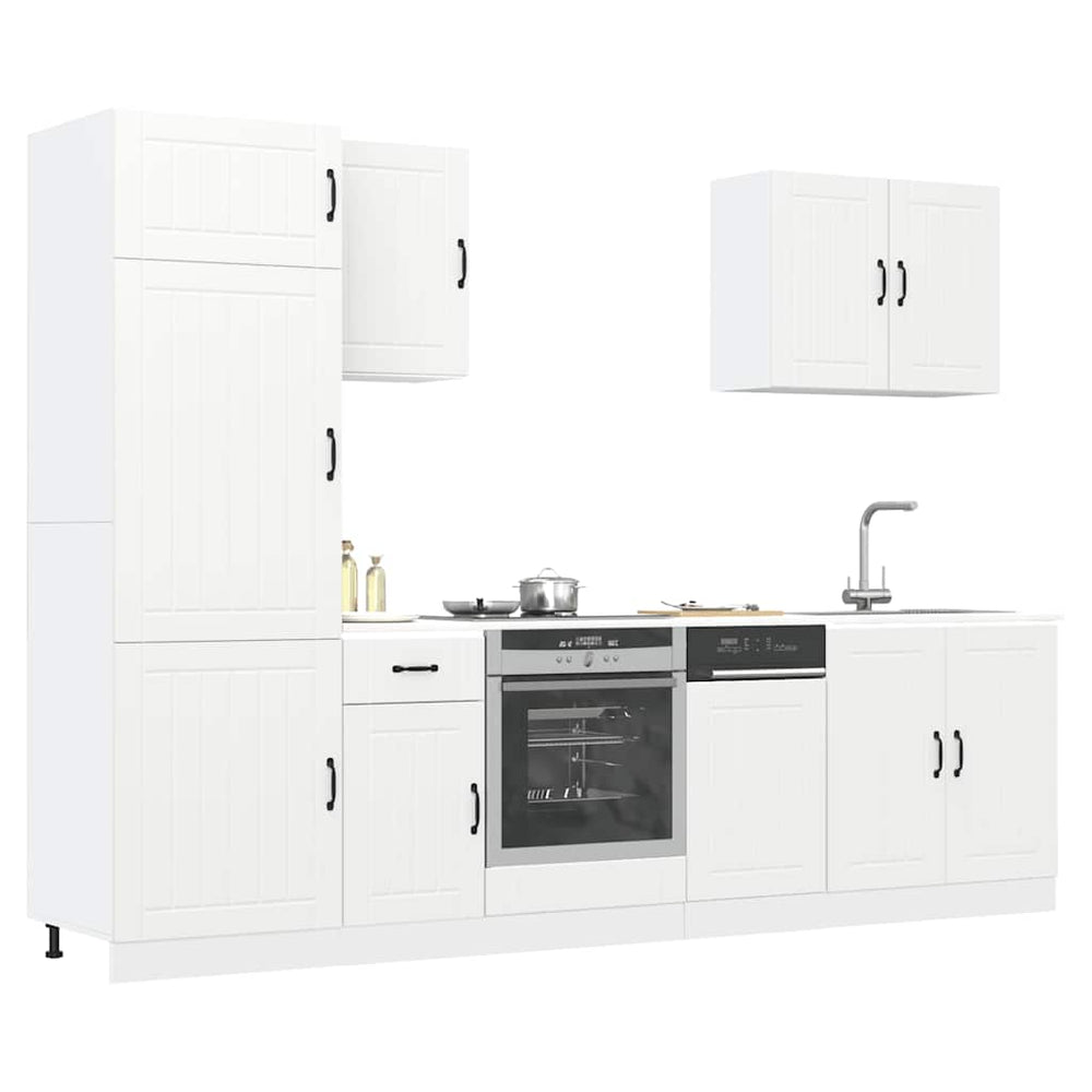 Virtuvinių spintelių komplektas, 7 dalių, Lucca, balta