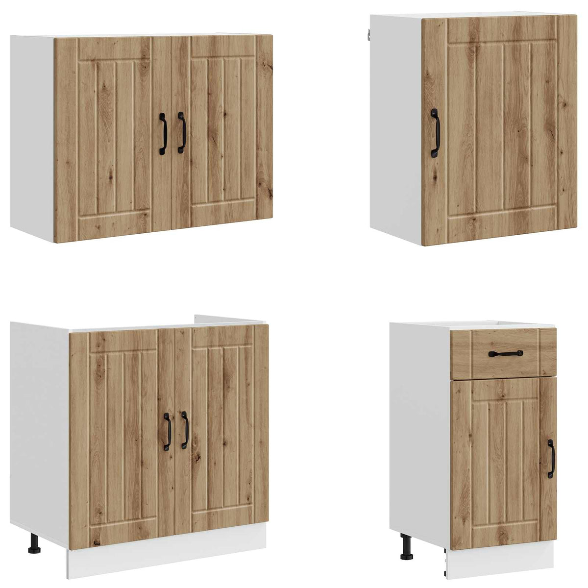 Kitchen cabinet set, 7 pieces, Lucca, artisano