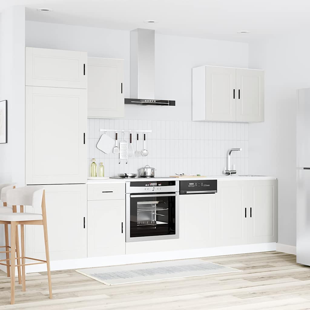 Virtuvinių spintelių komplektas, 7 dalių, Porto, balta