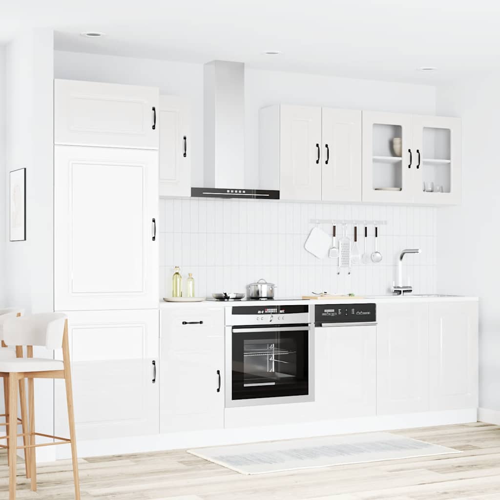 Virtuvinių spintelių komplektas, 8 dalių, Kalmar, balta