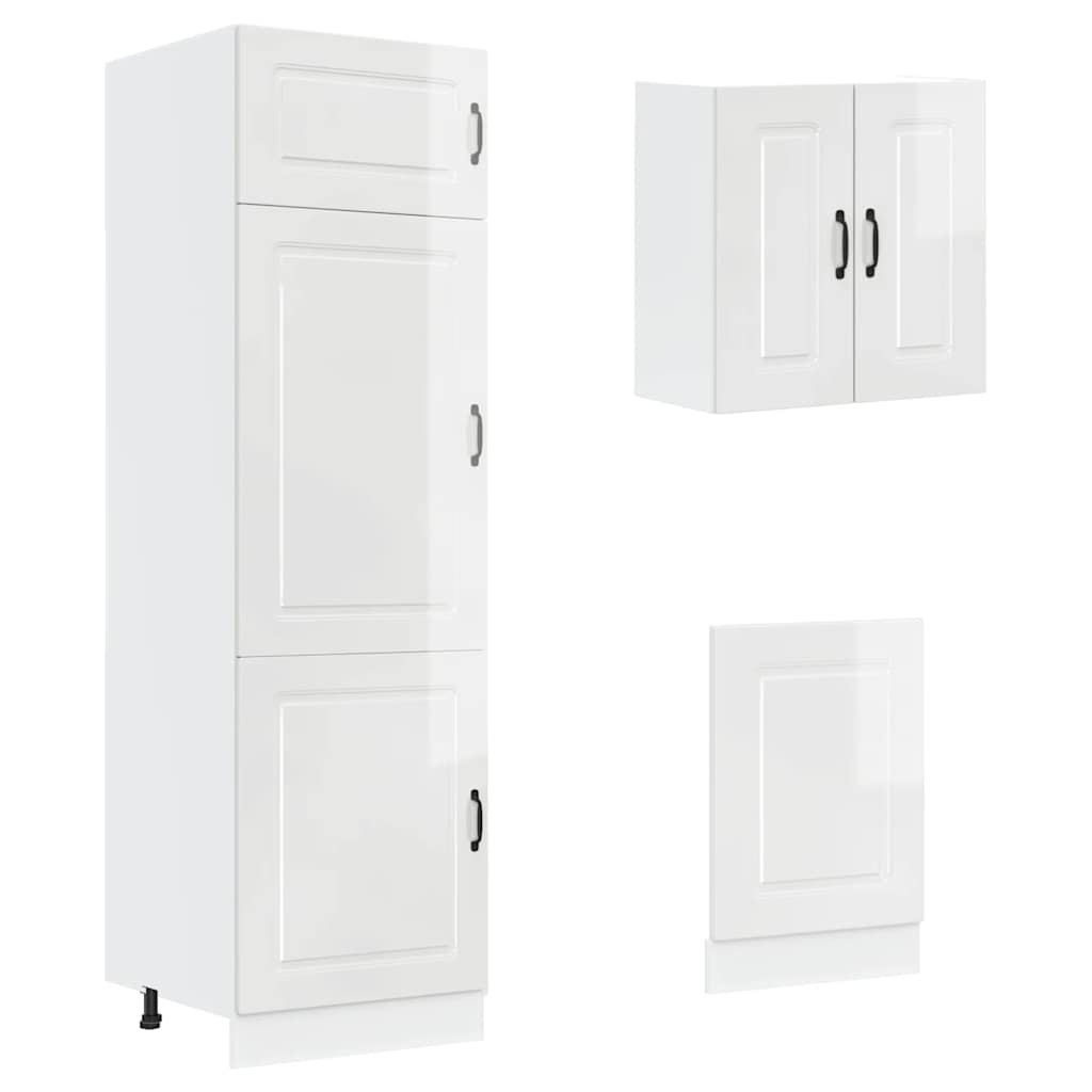 Virtuvinių spintelių komplektas, 8 dalių, Kalmar, balta