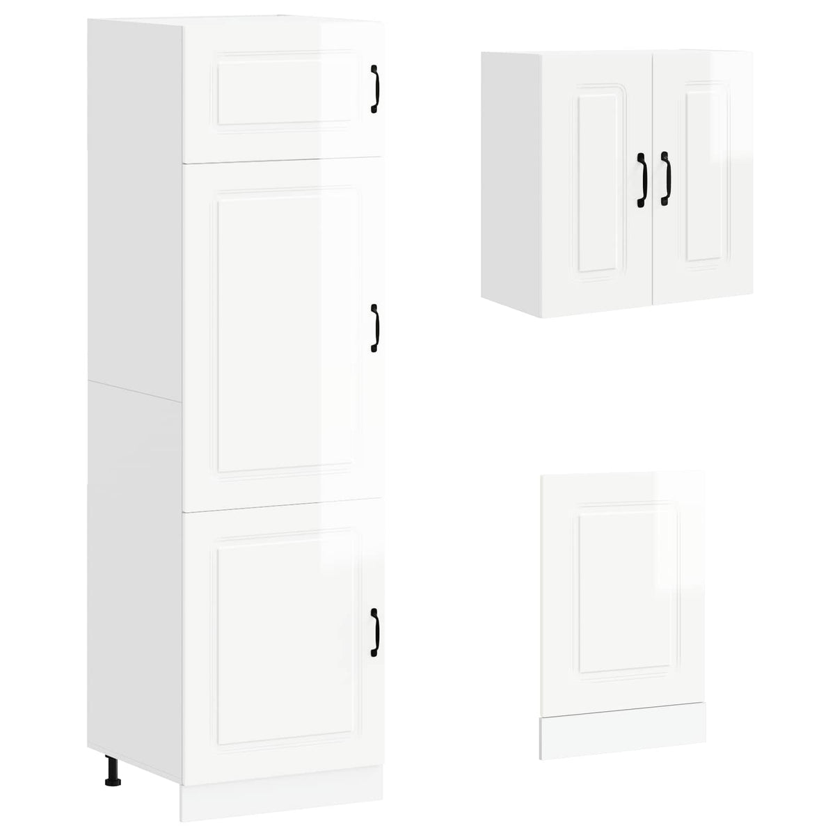 Virtuvinių spintelių komplektas, 8 dalių, Kalmar, balta