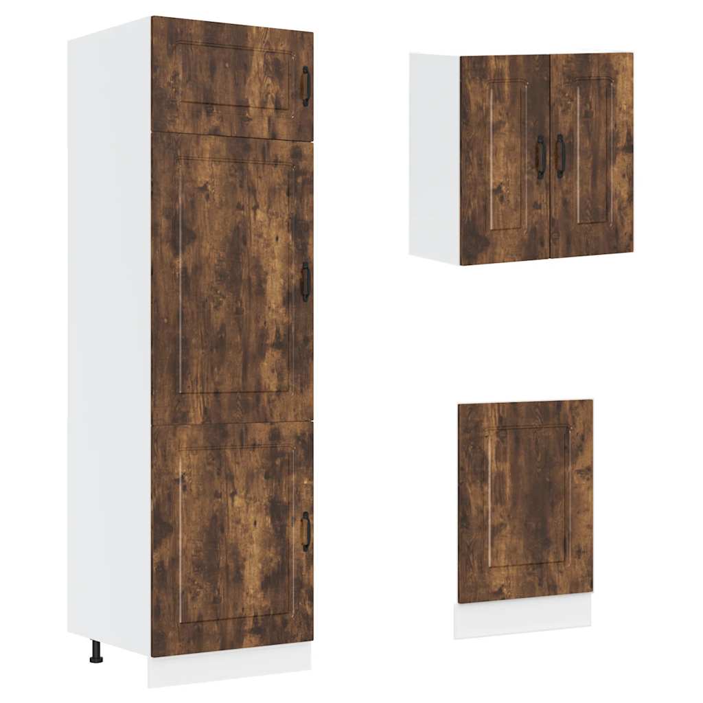 Kitchen cabinet set, 8-piece, Kalmar, smoky