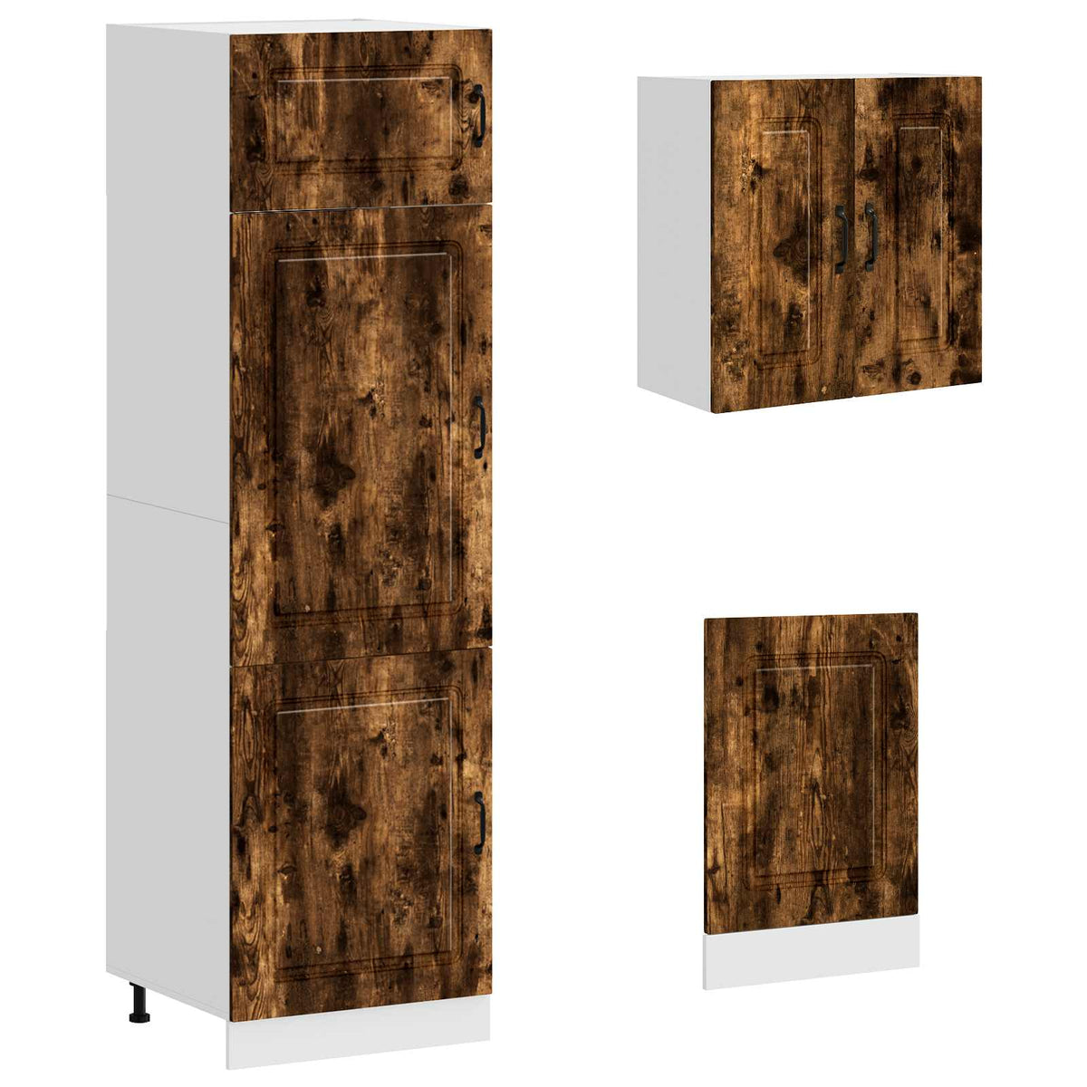 Kitchen cabinet set, 8-piece, Kalmar, smoky