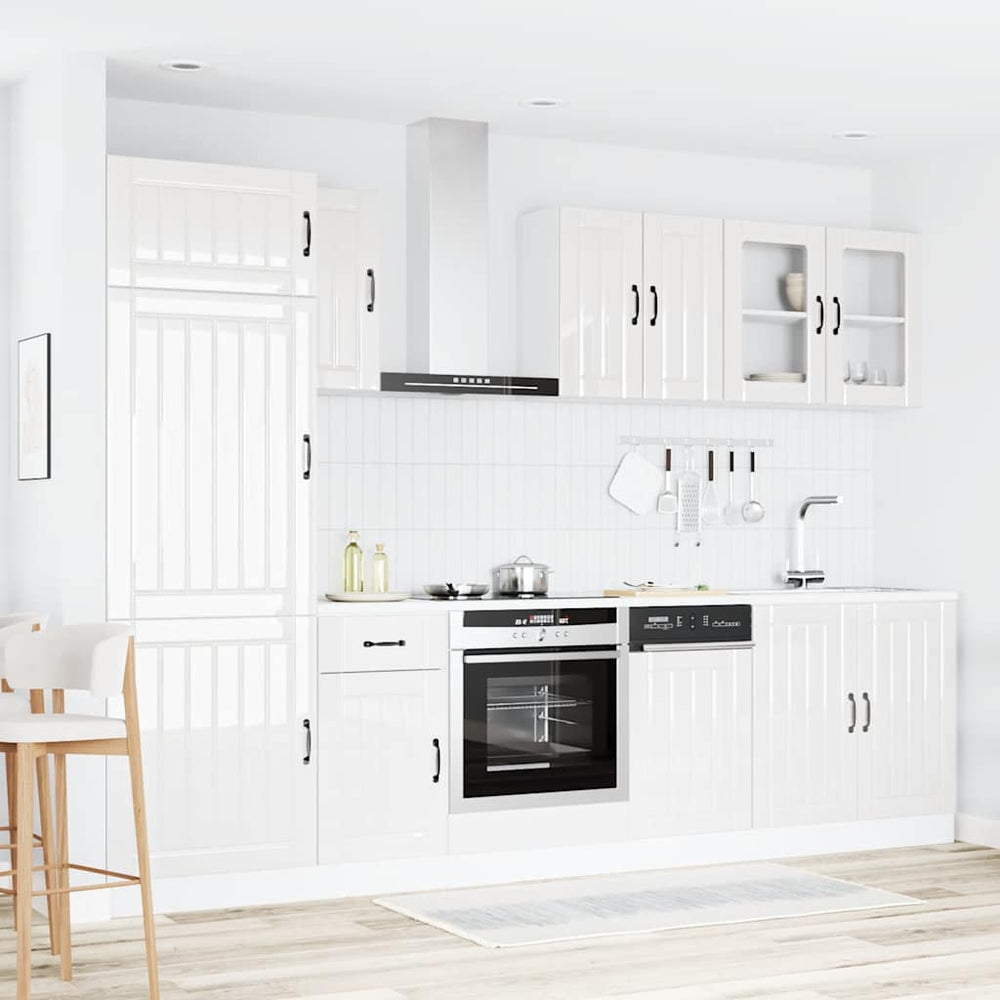 Virtuvinių spintelių komplektas, 8 dalių, Lucca, balta