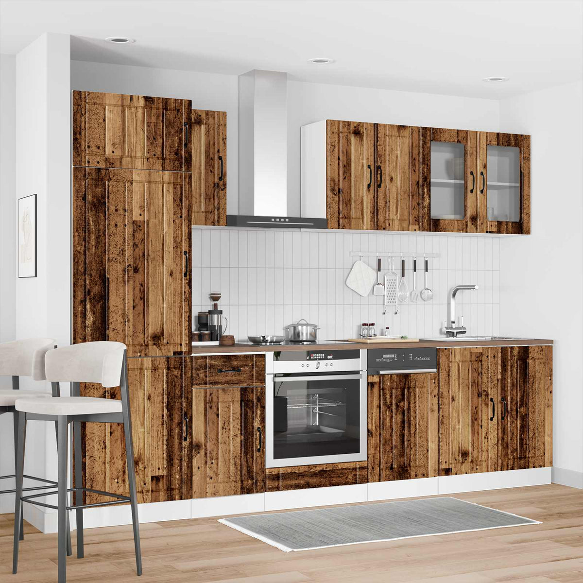 Kitchen cabinet set, 8-piece, Kalmar, wood