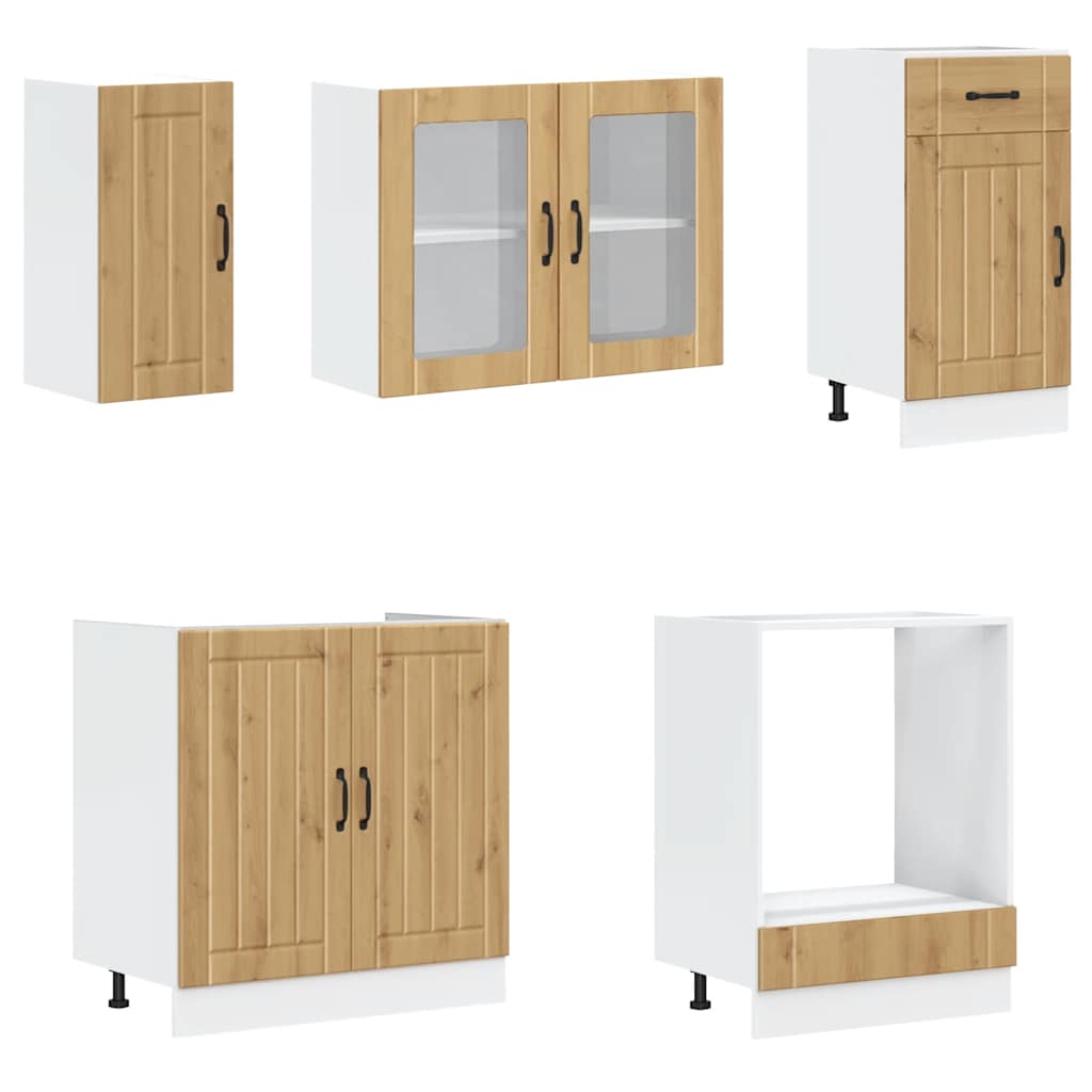 Virtuves skapīšu komplekts, 8 daļas, Kalmar, Artisano