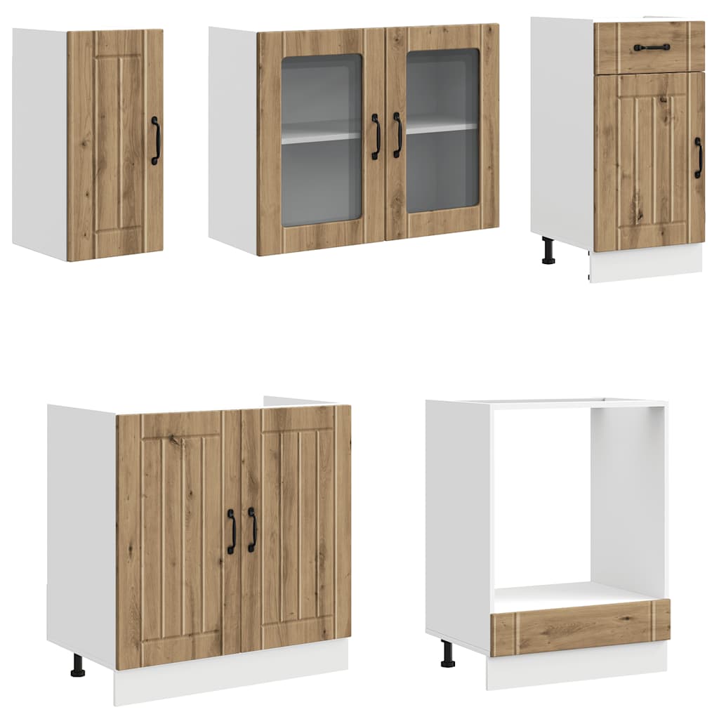 Set of 8 kitchen cabinets, Kalmar, artisan