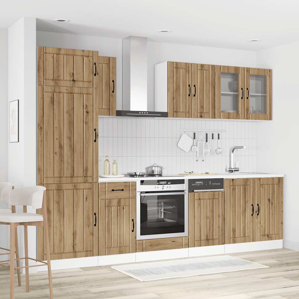 Set of 8 kitchen cabinets, Kalmar, artisan