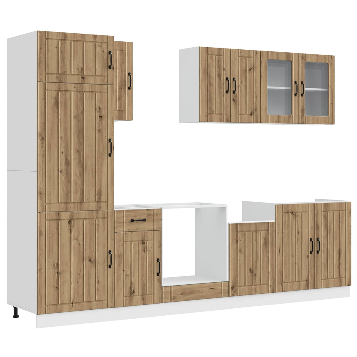 Set of 8 kitchen cabinets, Kalmar, artisan