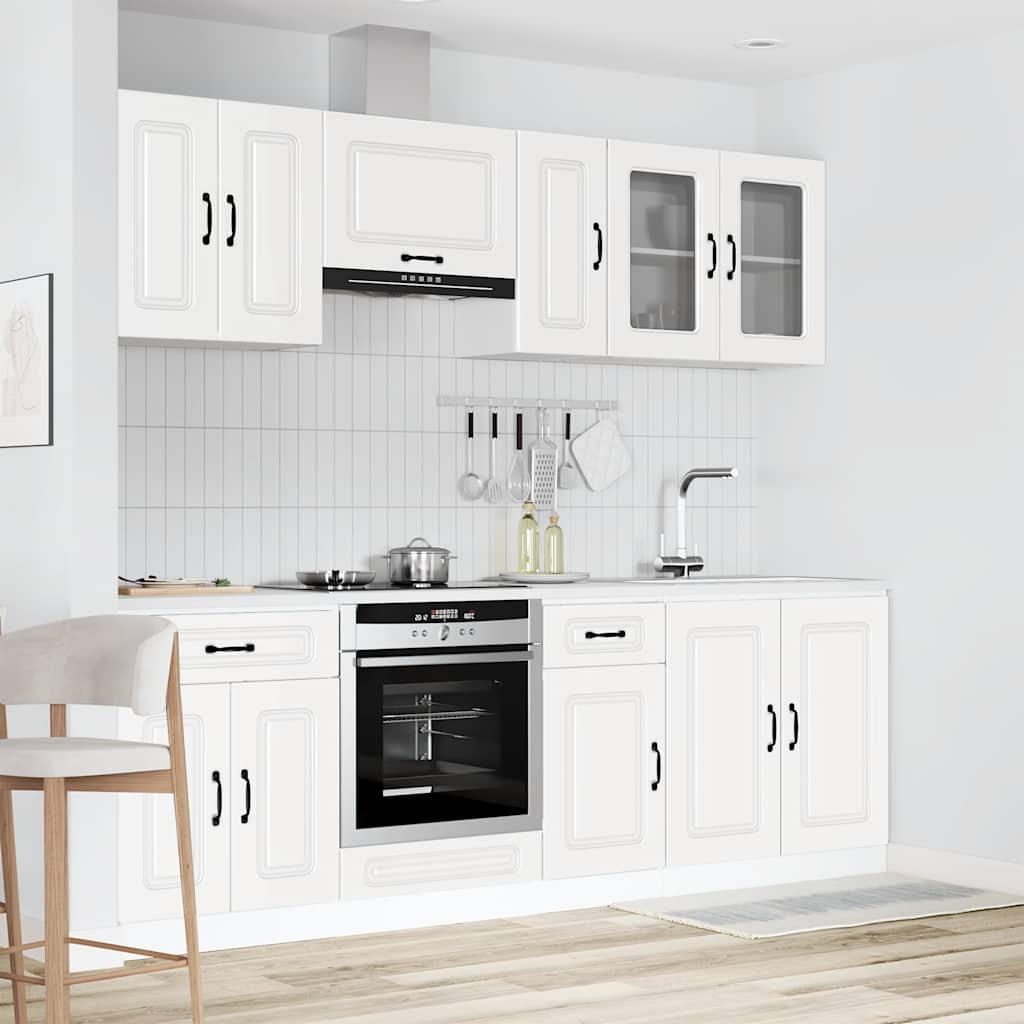Virtuvinių spintelių komplektas, 8 dalių, Kalmar, balta
