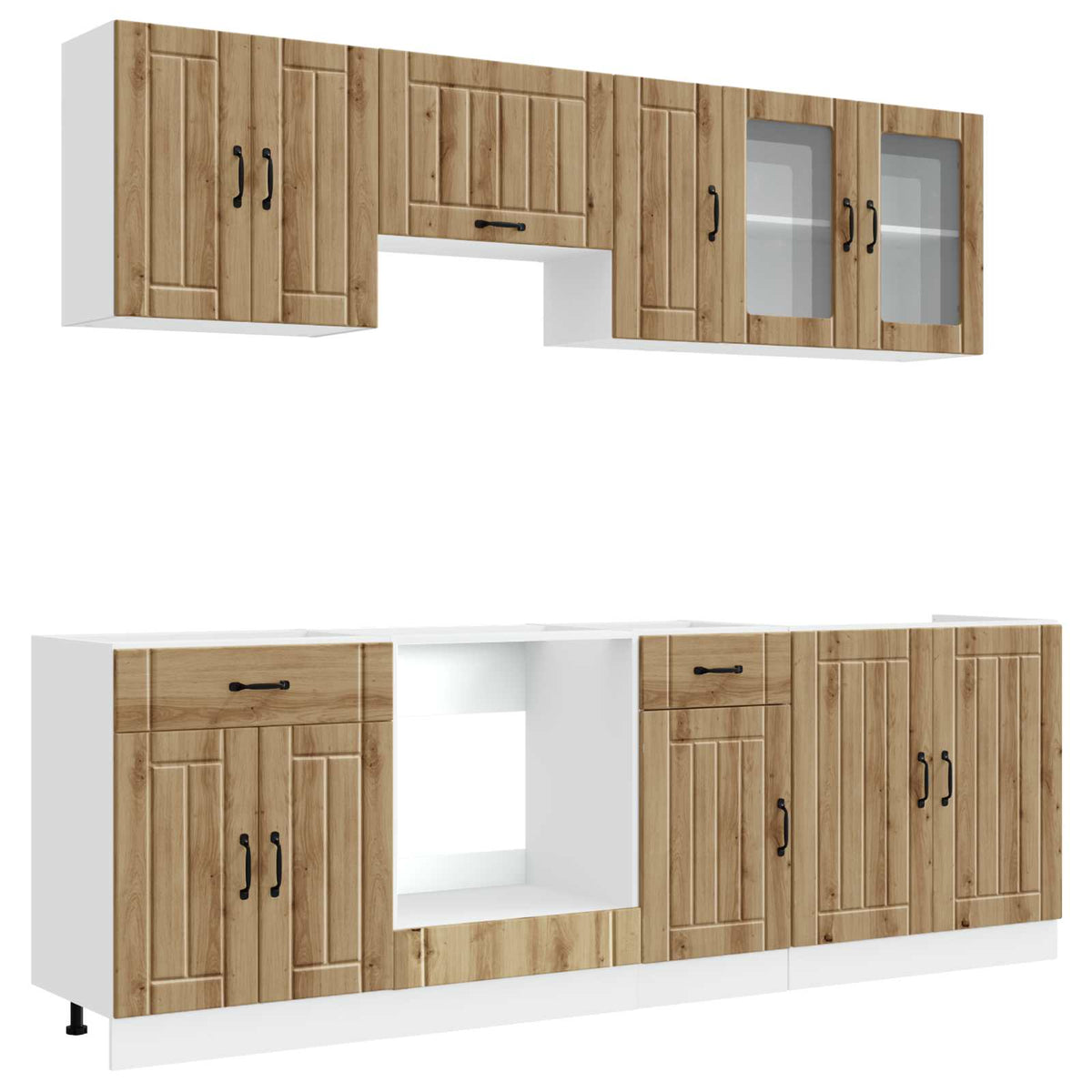 Virtuvinių spintelių komplektas, 8 dalių, Kalmar, artisano