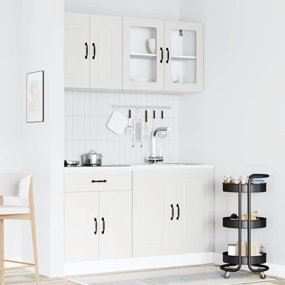 Virtuvinių spintelių komplektas, 4 dalių, Kalmar, balta