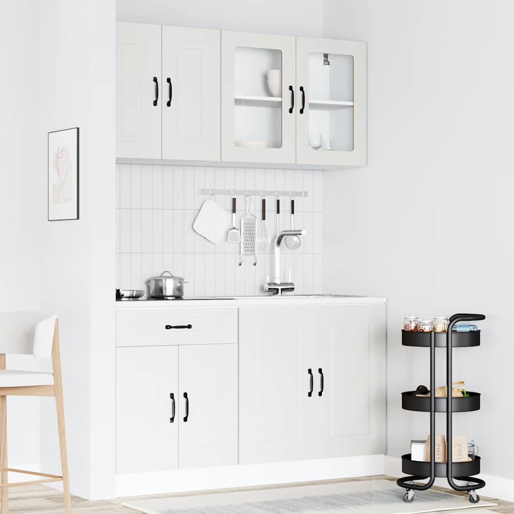 Virtuvinių spintelių komplektas, 4 dalių, Kalmar, balta