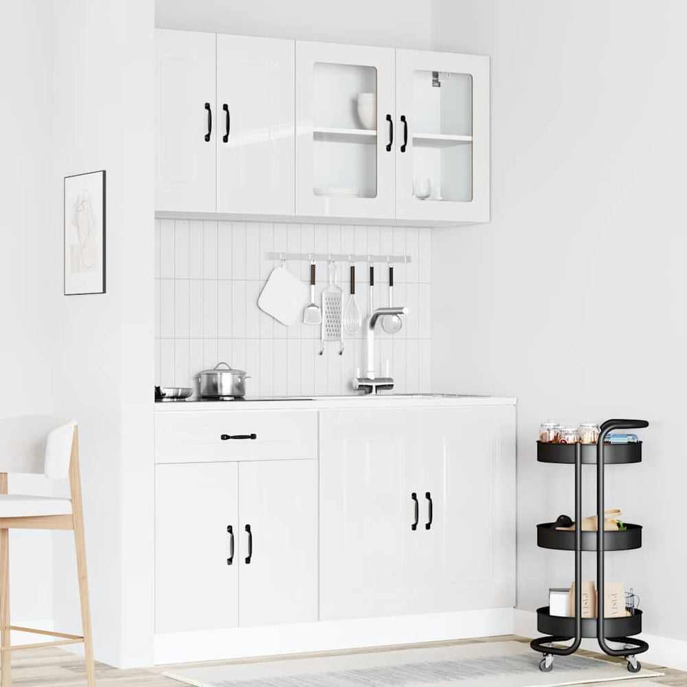 Virtuvinių spintelių komplektas, 4 dalių, Kalmar, balta