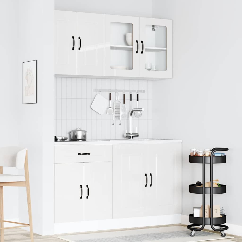Virtuvinių spintelių komplektas, 4 dalių, Kalmar, balta