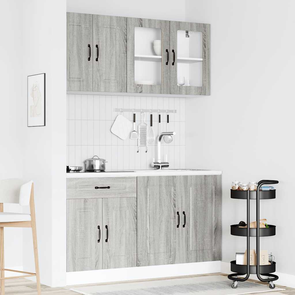 Virtuves skapīšu komplekts, 4 daļīgs, Kalmar, pelēks