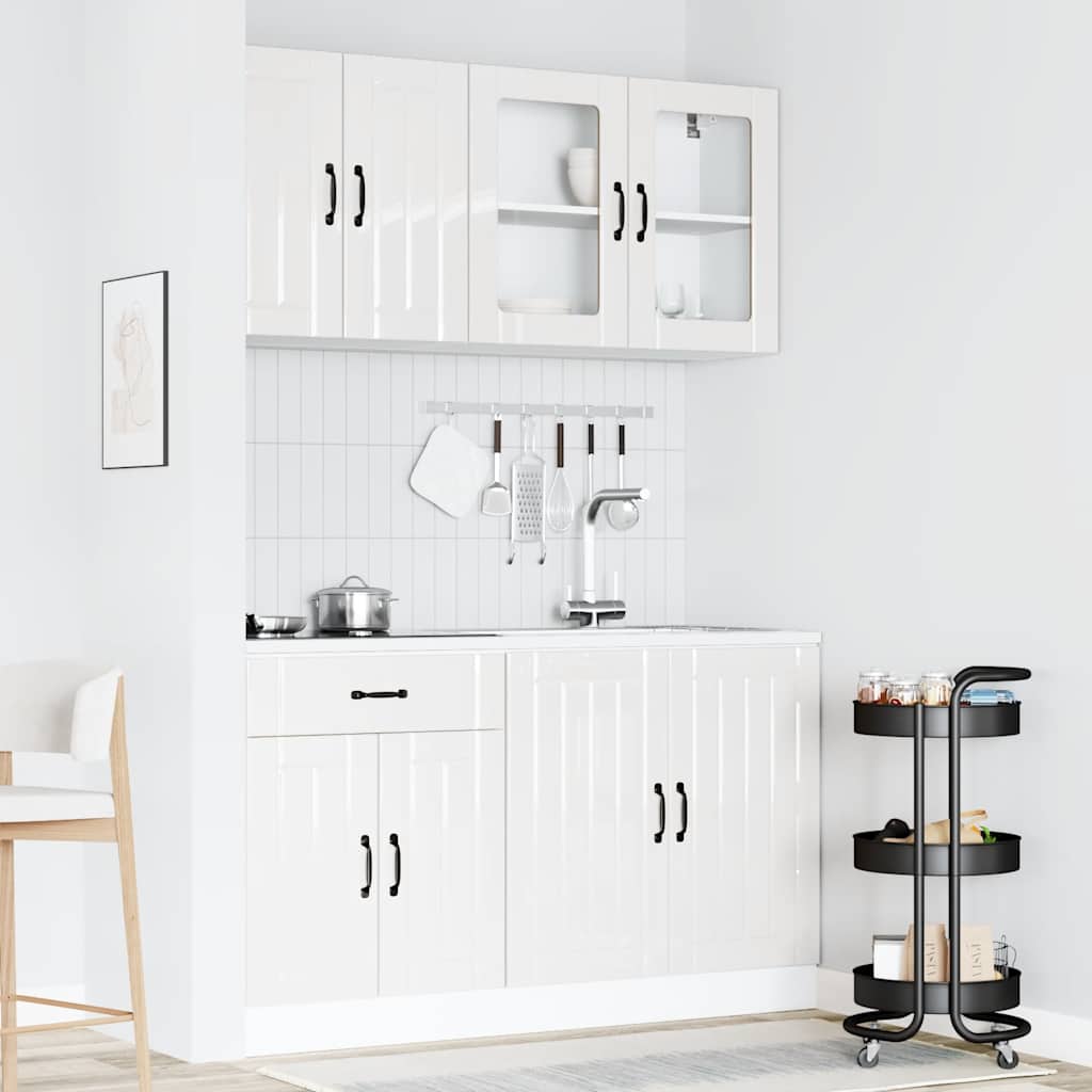 Virtuves skapju komplekts, 4 daļas, Kalmar, balts
