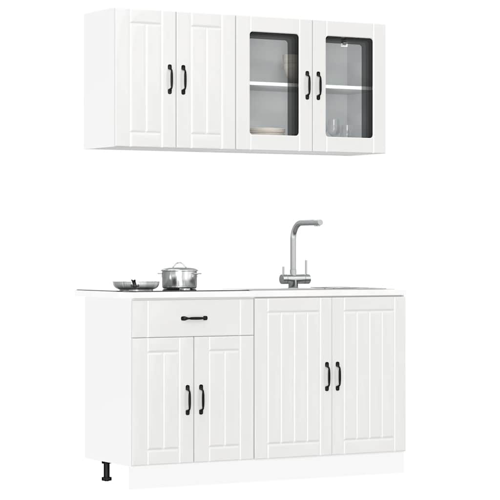 Virtuves skapju komplekts, 4 daļas, Kalmar, balts