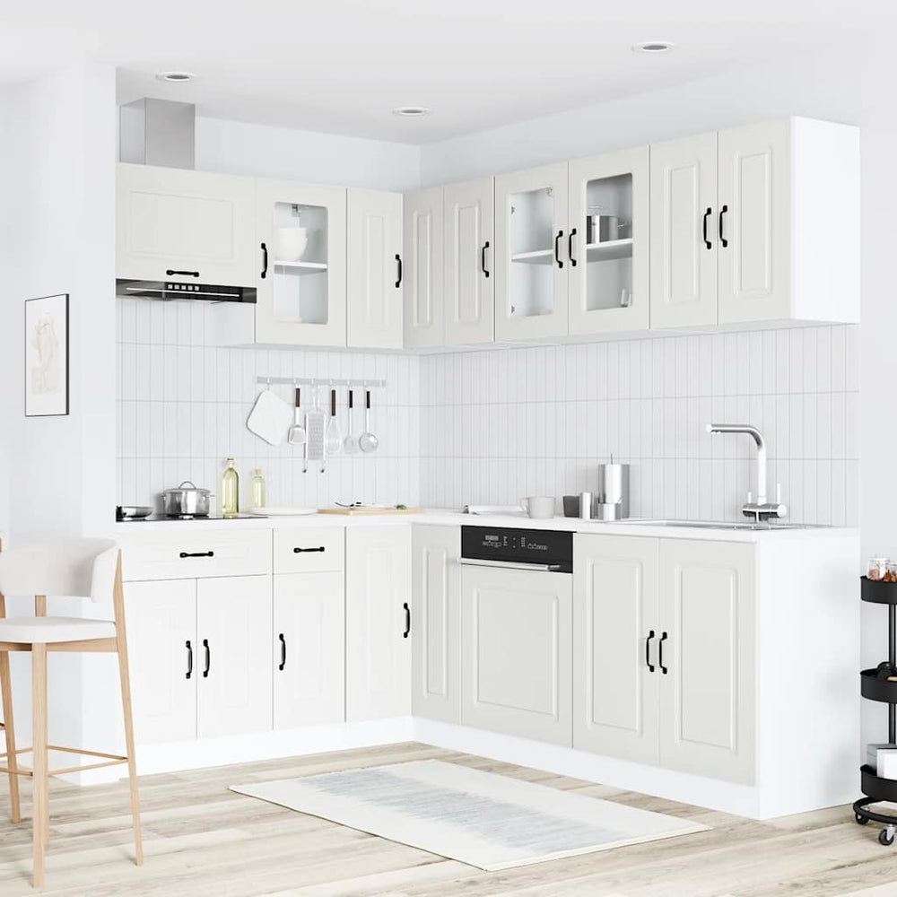 Virtuvinių spintelių komplektas, 11 dalių, Kalmar, balta