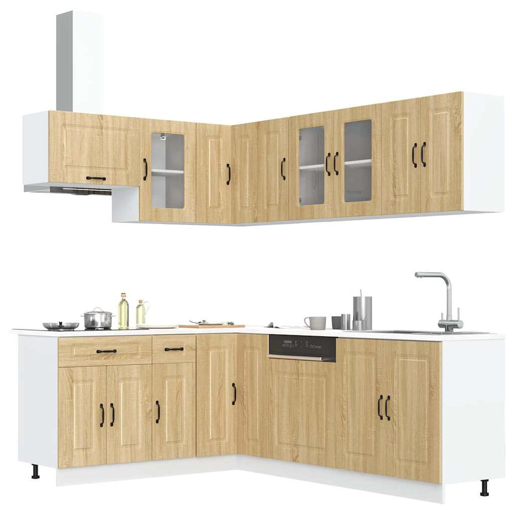 Virtuvinių spintelių komplektas, 11 dalių, Kalmar, ąžuolo