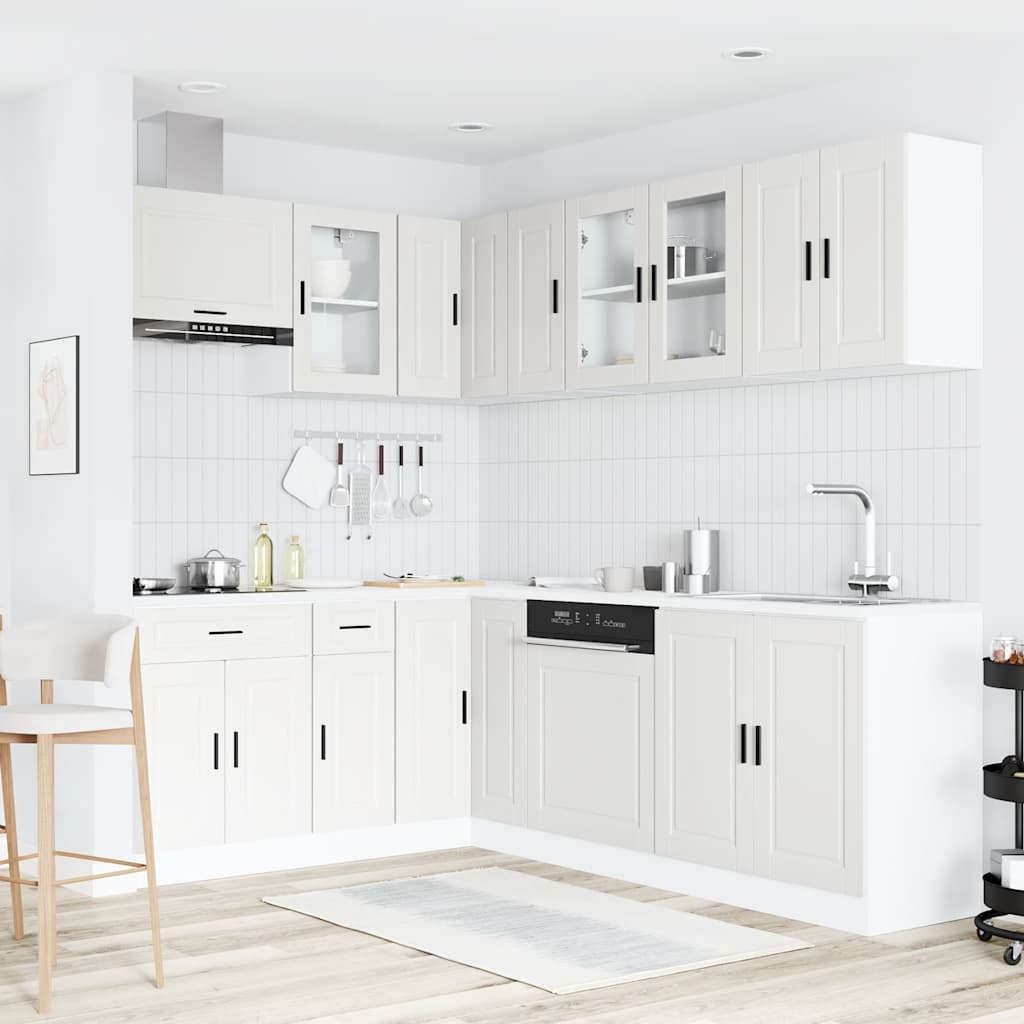Kitchen cabinet set, 11 pieces, Porto, white